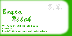 beata milch business card